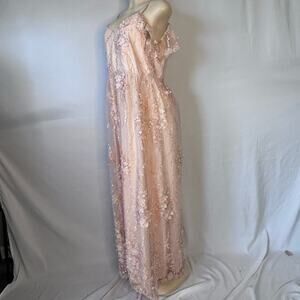 Minuet Blush Pink Embroidered Dress XL Floral Sequin Formal fairy princess prom